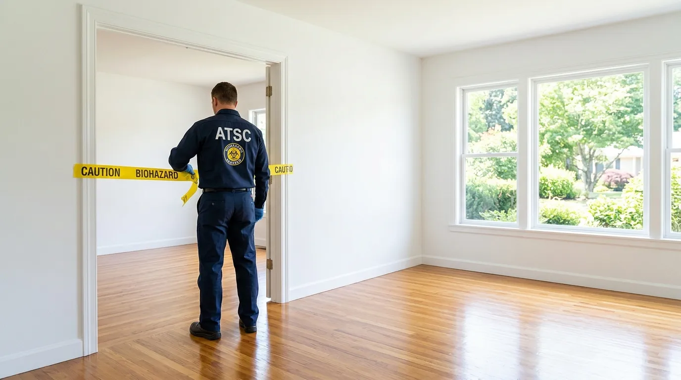 Certified biohazard cleanup crew performing Crime Scene Cleanup in Highwood